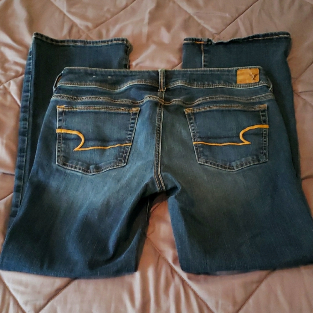 AE size 12 short jeans kick boot